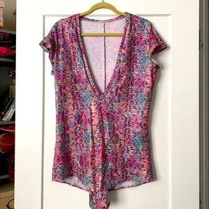 Coquetry deep v-neck romper